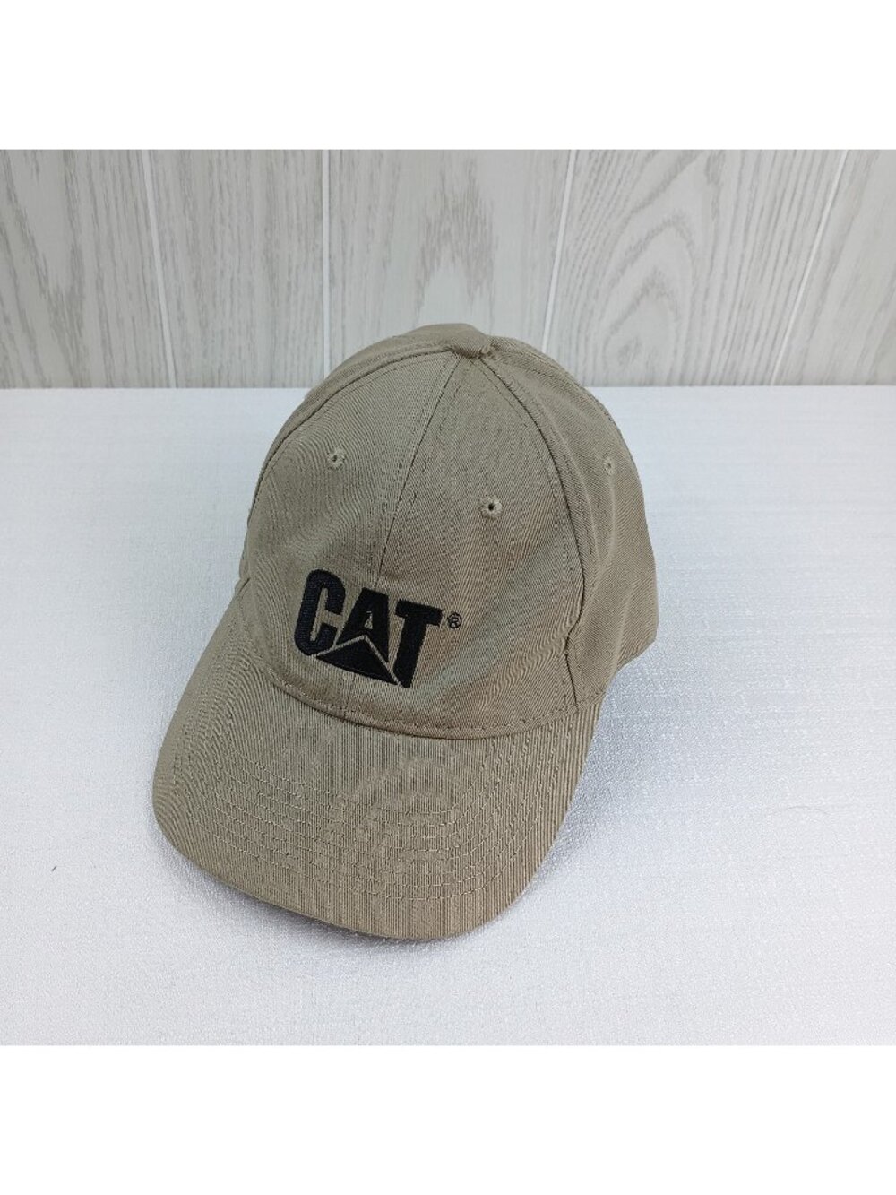 Caterpillar Cat Baseball Hat Cap Strapback (strap) Beige Embroidered Logo